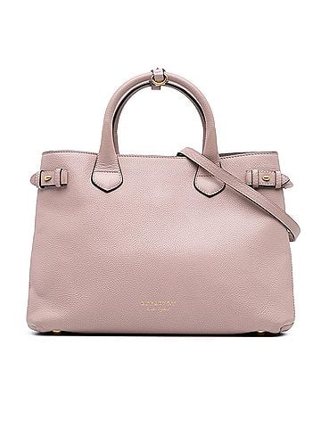 Burberry Medium Leather and House Check Banner Satchel (view 1)
