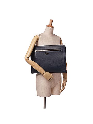 Prada Saffiano Lux Zip Portfolio (view 2)