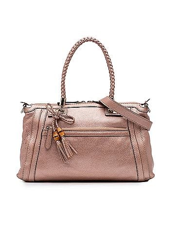 Gucci Metallic Pebbled Calfskin Bella Satchel (view 1)