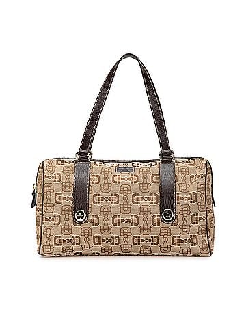 Gucci Canvas Horsebit Charmy Boston Bag (view 1)