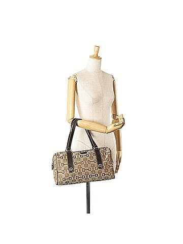 Gucci Canvas Horsebit Charmy Boston Bag (view 2)