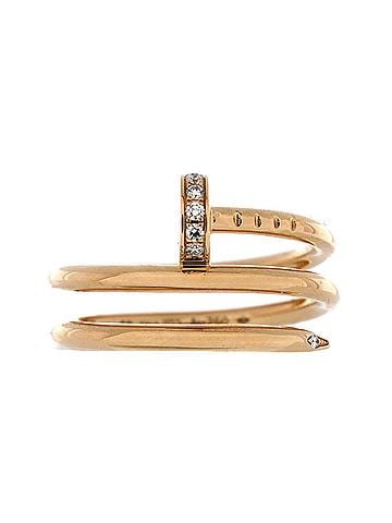 Cartier Juste un Clou Double Ring 18K Yellow Gold and Diamonds Small (view 1)