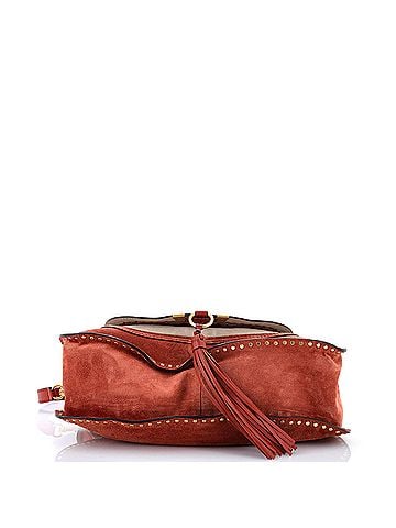 Chloé Marcie Satchel Whipstitch Studded Suede Medium (view 2)
