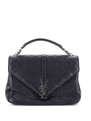 Saint Laurent Classic Monogram College Bag Quilted Leather Large (view 1)