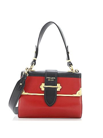 Prada Cahier Convertible Shoulder Bag City Calf and Saffiano Medium (view 1)