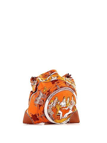 Hermès Silky City Bag Printed Silk and Leather PM (view 2)
