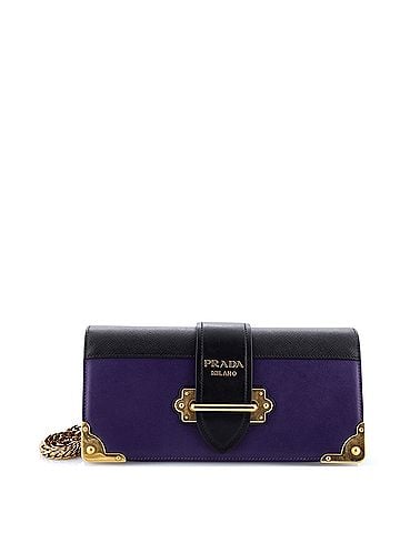Prada Cahier Chain Clutch City Calf and Saffiano (view 1)