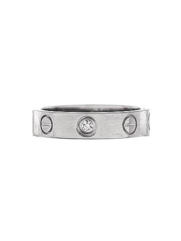 Cartier Love Wedding Band 1 Diamond Ring 18K White Gold with Diamond (view 1)