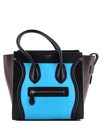 Céline Tricolor Luggage Bag Nubuck Micro (view 1)