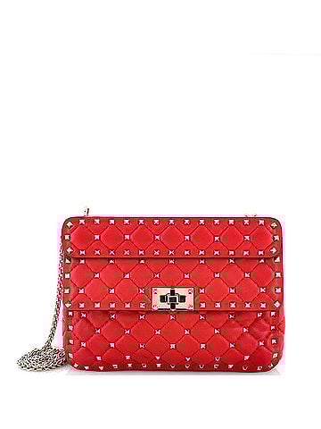 Valentino Garavani Rockstud Spike Flap Bag Quilted Leather Medium (view 1)