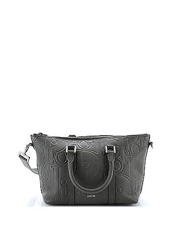 Christian Dior Weekender Convertible Tote Maxi Oblique Embossed Leather 25 (view 1)