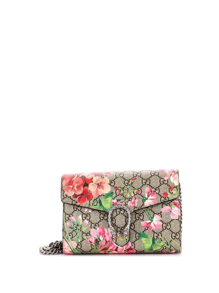 Gucci 100% Coatead Canvas Brown Dionysus Chain Wallet Blooms Print GG Coated Canvas Small One size - photo 1