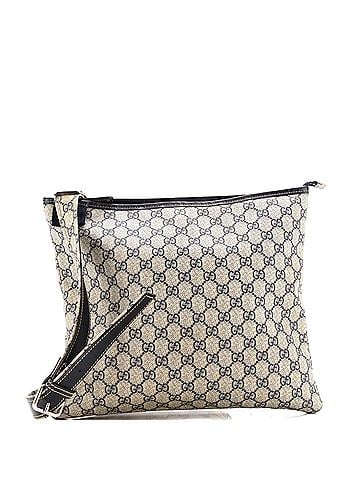 Gucci Web Loop Flat Messenger GG Coated Canvas Large (view 1)