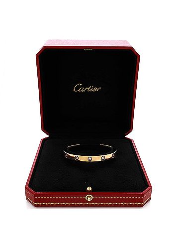 Cartier Love 1 Diamond Cuff Bracelet 18K Yellow Gold with Diamond (view 2)