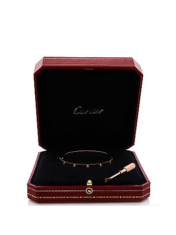 Cartier Love 10 Diamond Bracelet 18K Rose Gold with Diamonds Small (view 2)