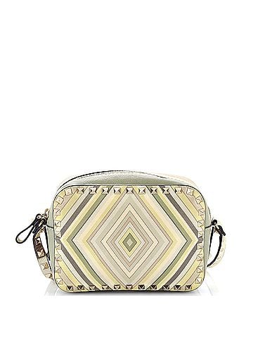 Valentino Garavani 1975 Rockstud Camera Crossbody Bag Striped Leather (view 1)