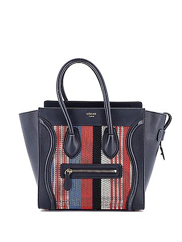 Céline Luggage Bag Canvas and Leather Micro (view 1)