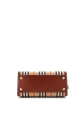Burberry Title Two Handle Tote Vintage Check Canvas and Leather Mini (view 2)