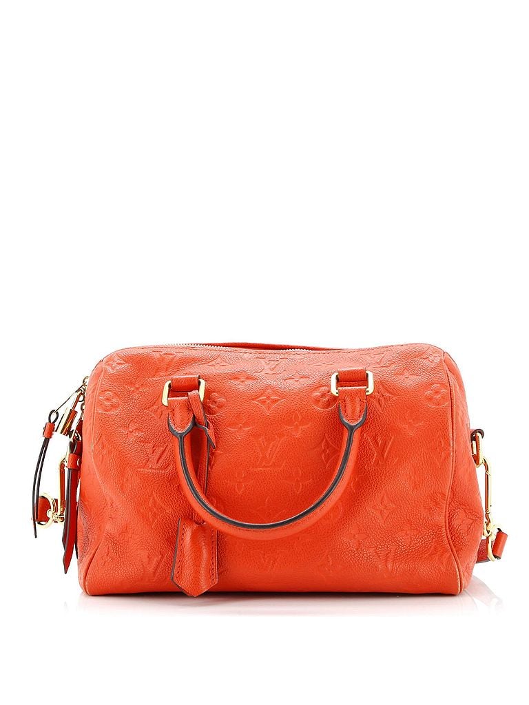 Louis Vuitton 100% Leather Orange Speedy Bandouliere Bag Monogram Empreinte Leather 25 One size - photo 1