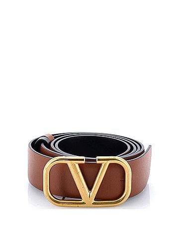 Valentino Garavani VLogo Reversible Belt Leather Wide (view 1)