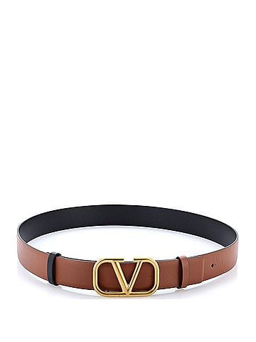 Valentino Garavani VLogo Reversible Belt Leather Wide (view 2)