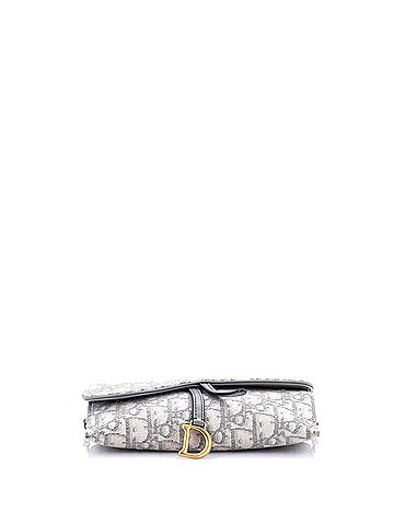 Christian Dior Saddle Chain Wallet Oblique Canvas (view 2)