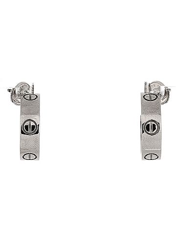 Cartier Love Hoop Earrings 18K White Gold 5.5mm (view 1)
