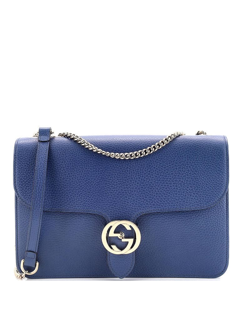 Gucci 100% Leather Blue Interlocking Shoulder Bag Leather Medium One size - photo 1