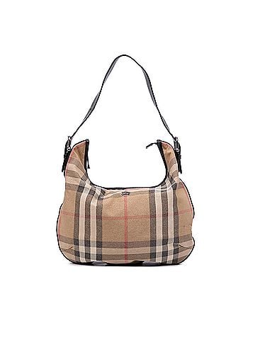 Burberry House Check Glittered Canvas Hobo (view 1)