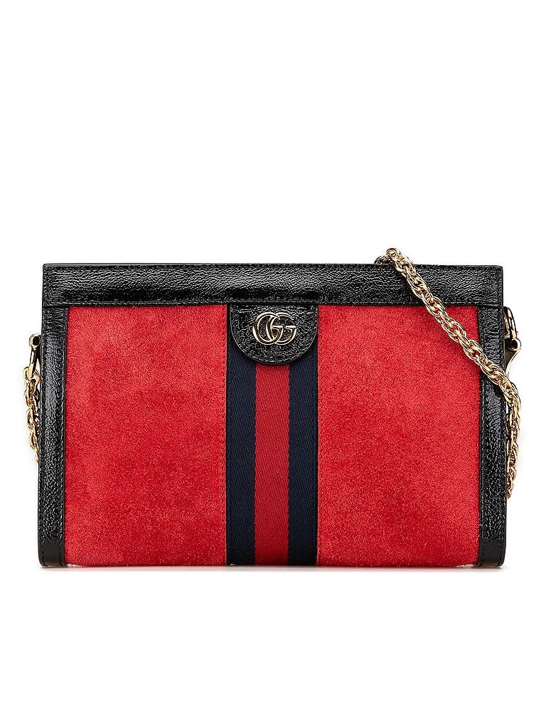 Gucci 100% Suede Red Small Suede Ophidia Chain Crossbody One size - photo 1