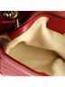 Gucci 100% Leather Red GG Marmont Flap Bag Matelasse Leather Small One size - photo 2