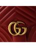 Gucci 100% Leather Red GG Marmont Flap Bag Matelasse Leather Small One size - photo 6