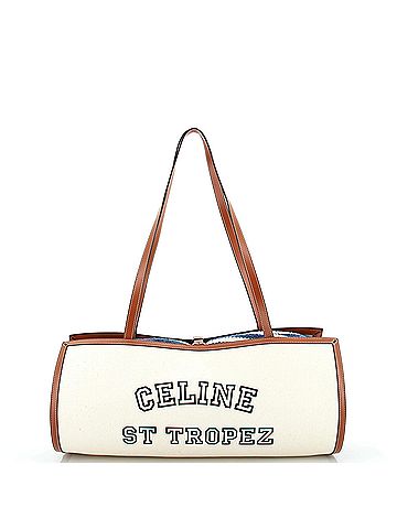 Céline St. Tropez Towel Carrier Tote Bag Canvas with Leather (view 1)