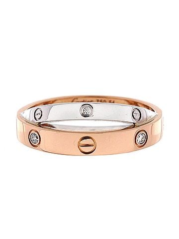 Cartier Love 6 Diamonds Double Ring 18K Rose Gold and 18K White Gold with Diamonds (view 1)