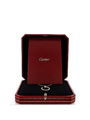 Cartier Juste un Clou Pendant Necklace 18K Rose Gold and Pave Diamonds (view 2)