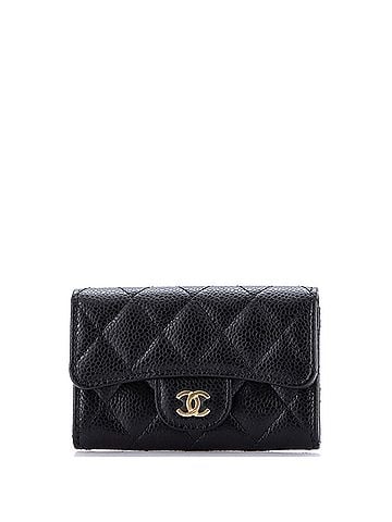 Chanel Classic Flap Card Case Quilted Caviar (view 1)