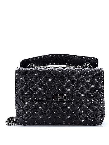 Valentino Garavani Rockstud Spike Flap Bag Quilted Leather Large (view 1)