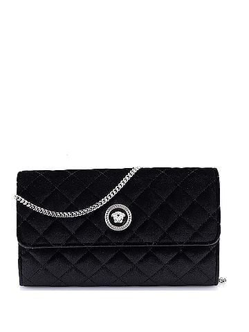 Versace La Medusa Chain Clutch Quilted Velvet (view 1)