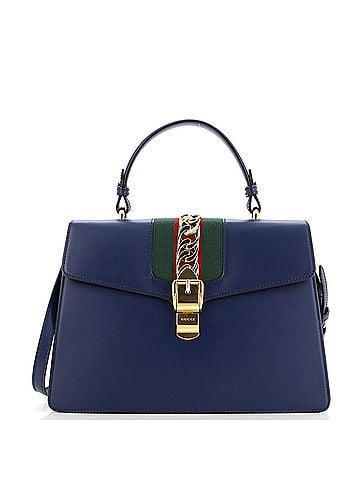 Gucci Sylvie Top Handle Bag Leather Medium (view 1)