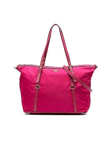 Prada Saffiano Trimmed Tessuto Satchel (view 1)