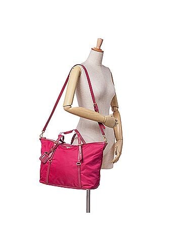 Prada Saffiano Trimmed Tessuto Satchel (view 2)