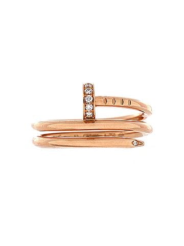 Cartier Juste un Clou Double Ring 18K Rose Gold and Diamonds Small (view 1)