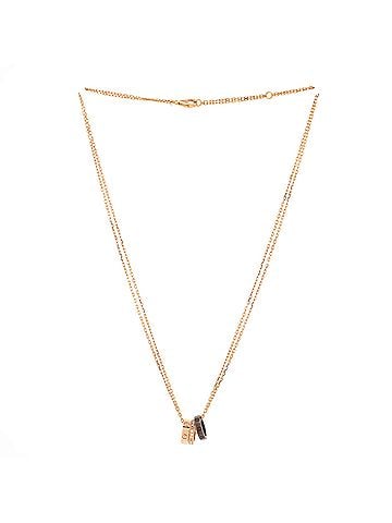 Cartier Love 3 Ring Pendant Necklace 18K Rose Gold and Ceramic with Diamonds (view 2)