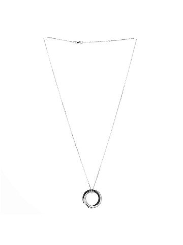 Cartier Trinity Pendant Necklace 18K White Gold with Diamonds and Ceramic Small (view 2)