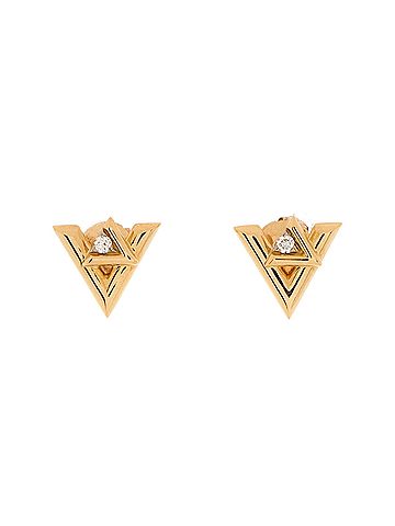 Louis Vuitton LV Volt One Stud Earrings 18K Yellow Gold with Diamonds (view 1)