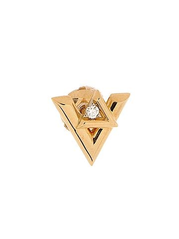 Louis Vuitton LV Volt One Stud Earrings 18K Yellow Gold with Diamonds (view 2)