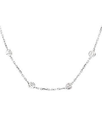 Cartier Love Station Necklace 18K White Gold (view 1)