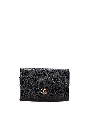Chanel Classic Flap Card Case Quilted Caviar (view 1)
