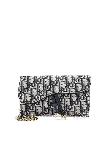 Christian Dior Saddle Chain Wallet Oblique Canvas (view 1)