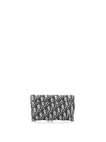 Christian Dior Saddle Chain Wallet Oblique Canvas (view 2)